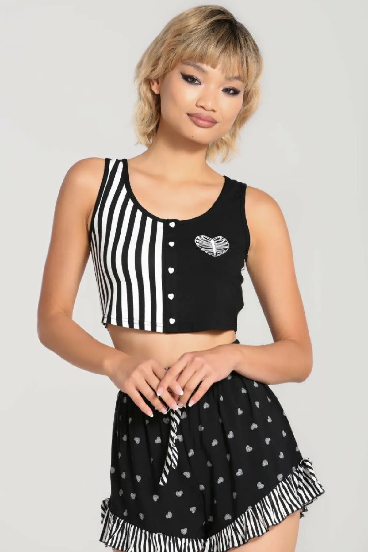 Women Hell Bunny Crop Tops<Ribcage Crop Top
