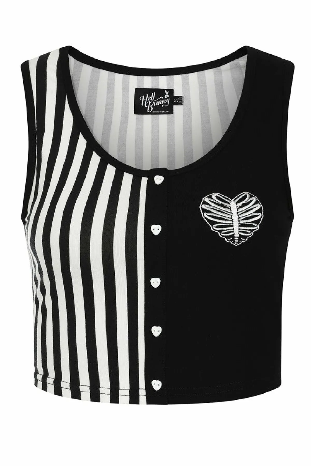 Women Hell Bunny Crop Tops<Ribcage Crop Top