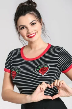 Women Hell Bunny Knitted Tops<Rose Heart Top