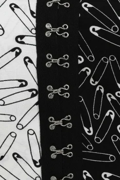 Women Hell Bunny Crop Tops<Safety Pin Crop Top