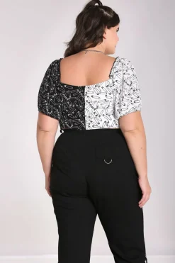 Women Hell Bunny Crop Tops<Safety Pin Crop Top