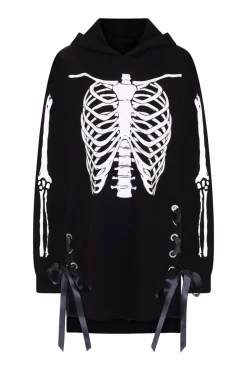 Women Hell Bunny Loungewear<Skeleton Hoodie Dress
