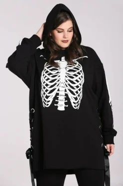 Women Hell Bunny Loungewear<Skeleton Hoodie Dress