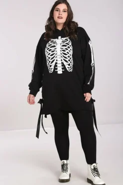 Women Hell Bunny Loungewear<Skeleton Hoodie Dress