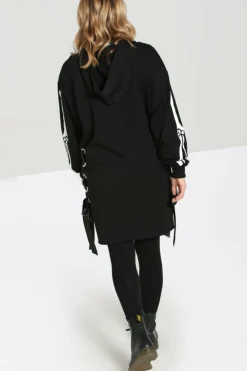 Women Hell Bunny Loungewear<Skeleton Hoodie Dress