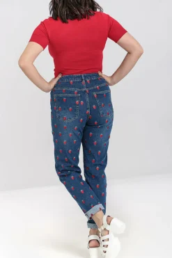 Women Hell Bunny Blouses<Strawberry Denim Jeans