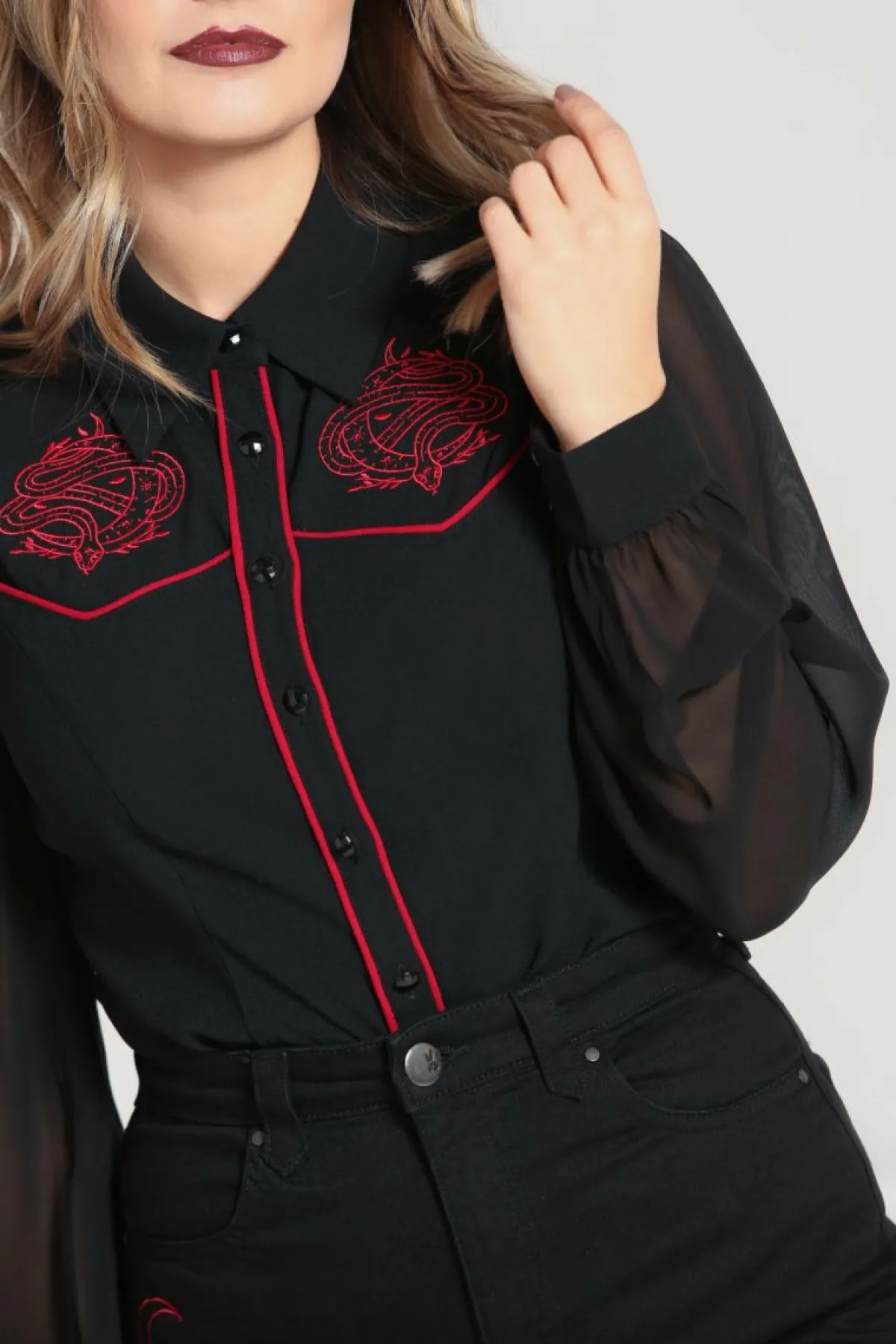 Women Hell Bunny Shirts<Tallulah Shirt