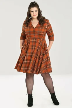 Women Hell Bunny Knee Dresses<Tawny Mid Dress