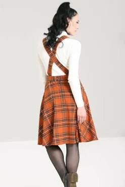 Women Hell Bunny Knee Dresses<Tawny Pinafore Dress