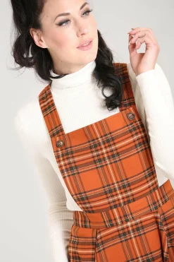Women Hell Bunny Knee Dresses<Tawny Pinafore Dress