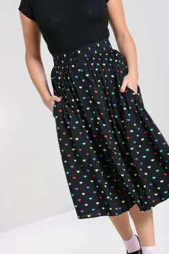 Women Hell Bunny Midi Skirts<True Love Skirt