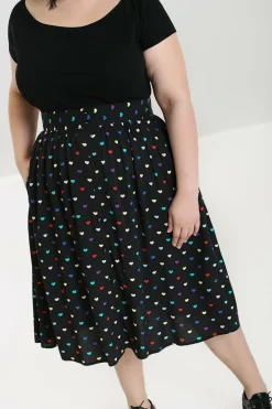 Women Hell Bunny Midi Skirts<True Love Skirt