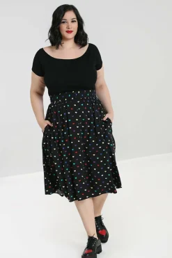 Women Hell Bunny Midi Skirts<True Love Skirt