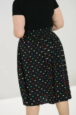 Women Hell Bunny Midi Skirts<True Love Skirt