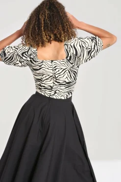Women Hell Bunny Crop Tops<Zebra Crop Top